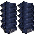 1/5/10Pcs Seamless Women Hollow Out Panties Set Underwear Comfort Lace Briefs Low Rise Female Sport Panty Soft Lady Lingerie blue-10pcs As shown