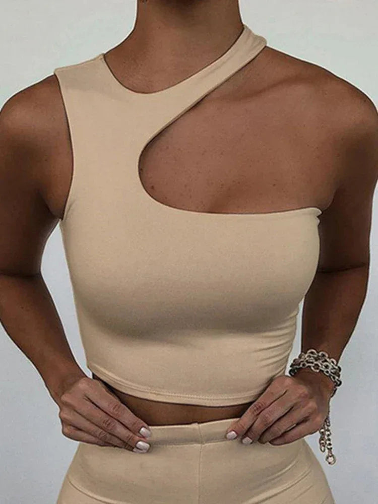 Off Shoulder Crop Top Women Sexy Backless Summer Tank