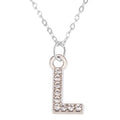 Fashion Shining A-Z Letter Pendant Charm Necklace 26 Initial Alphabet Name Clavicle Chain Party Valentine's Day Jewelry Gift L
