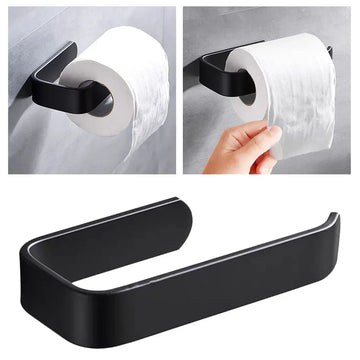 Acrylic Wall Mounted Toilet Roll Holder in Black or White