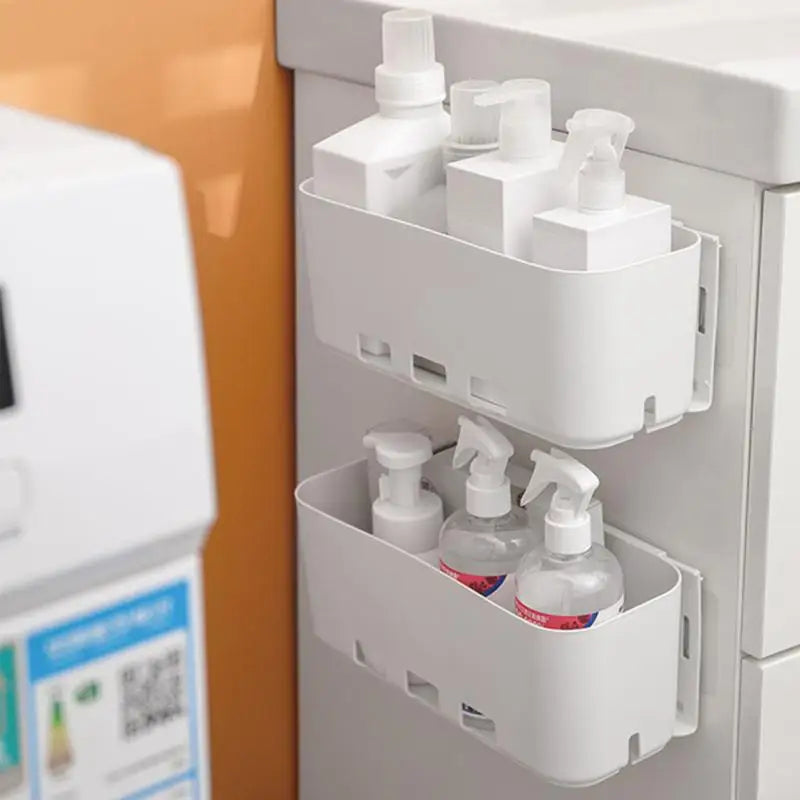 Household Kitchen Under Sink Cabinet Storage Rack Pull Out Drawer Style 2 Tier Organizer for Spices A