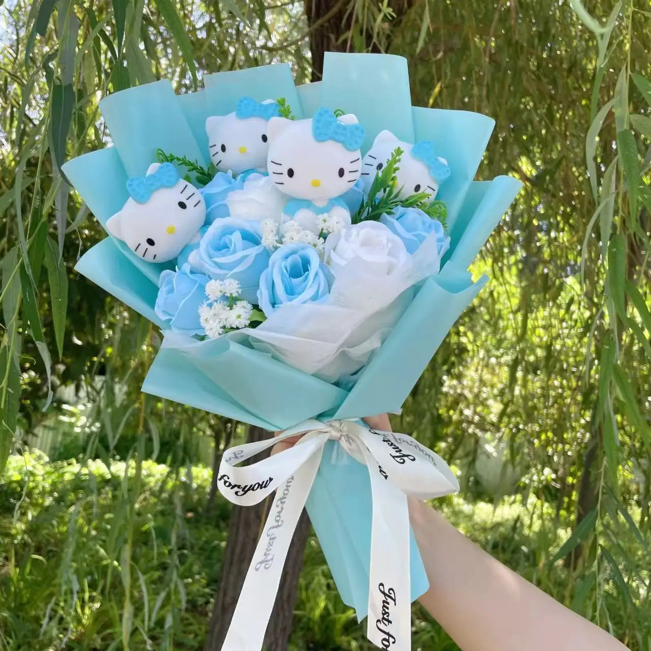 Hello Kitty Vinyl Doll Flower Bouquet Gift – Buy Cute Sanrio Figurine for Girls | Birthday, Valentine & Christmas Present