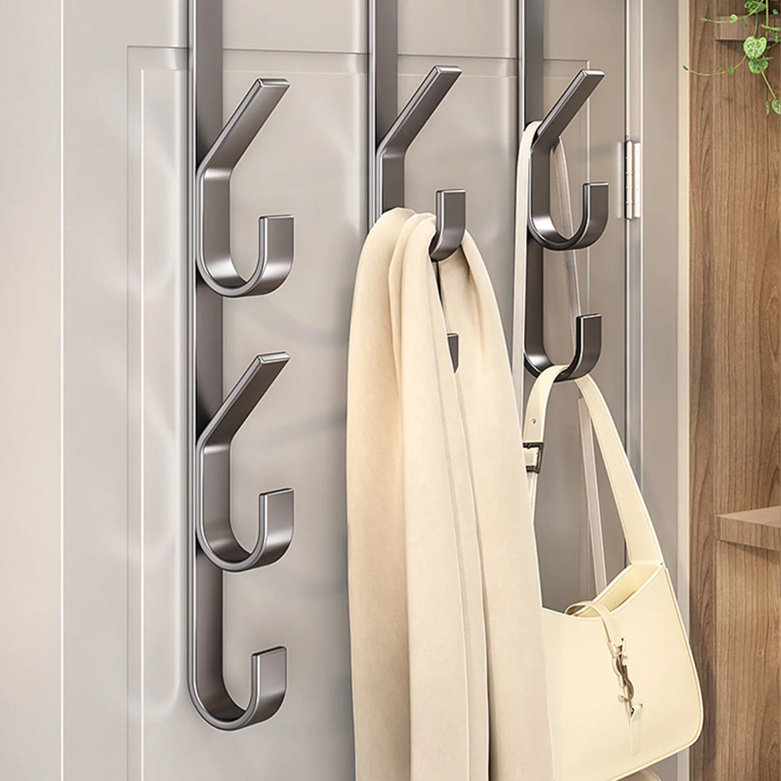 Carbon Steel Over Door Hook Rack for Bedroom Accessories