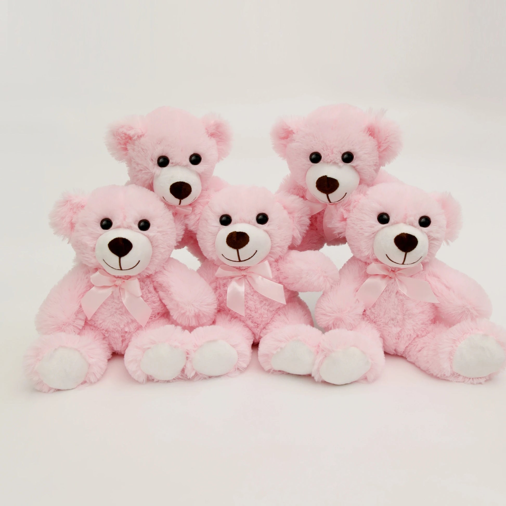 5pcs Bears Stuffed Animals Plush Toys Gift for Kid Girlfriend,13.5in Stuffed Bears for Christmas Valentine’s Day BirthdayGife 5pcs Pink 35cm