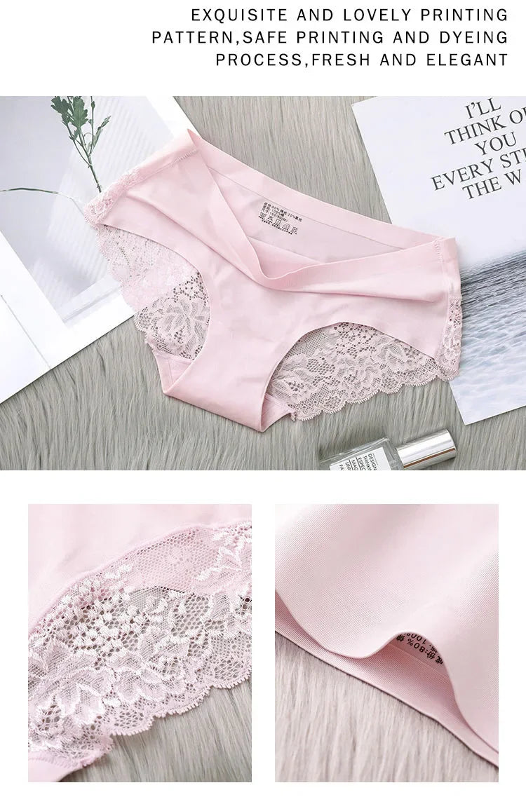 1/5/10Pcs Seamless Women Hollow Out Panties Set Underwear Comfort Lace Briefs Low Rise Female Sport Panty Soft Lady Lingerie