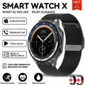 OPPO Watch X Bluetooth Call Smartwatch AMOLED HD Waterproof Men's Sports Watch 3D Visual Surround 4GB RAM Video Playback Watch black mesh belt