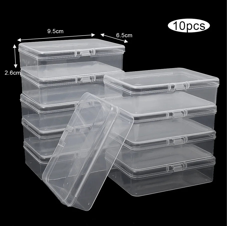 Clear Plastic Card Storage Boxes for Games and Photocards 10 PCS