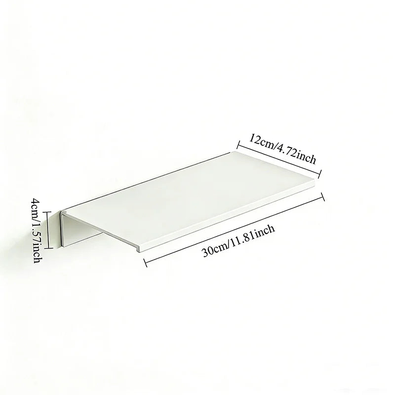 Aluminium Floating Wall Shelf No Drill for Books, Plants and Decor