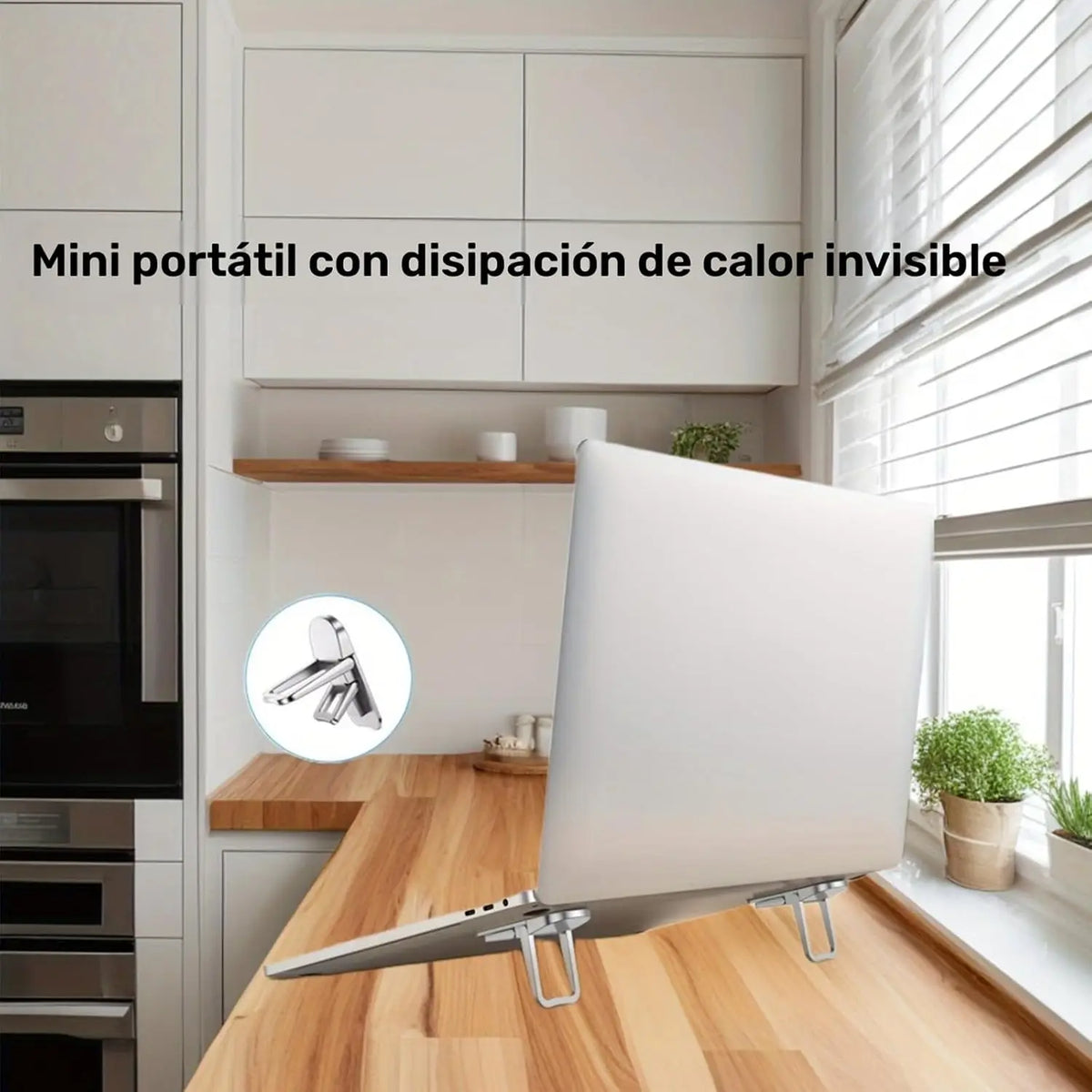 Folding Laptop Support Feet for Two Height Desk Setups