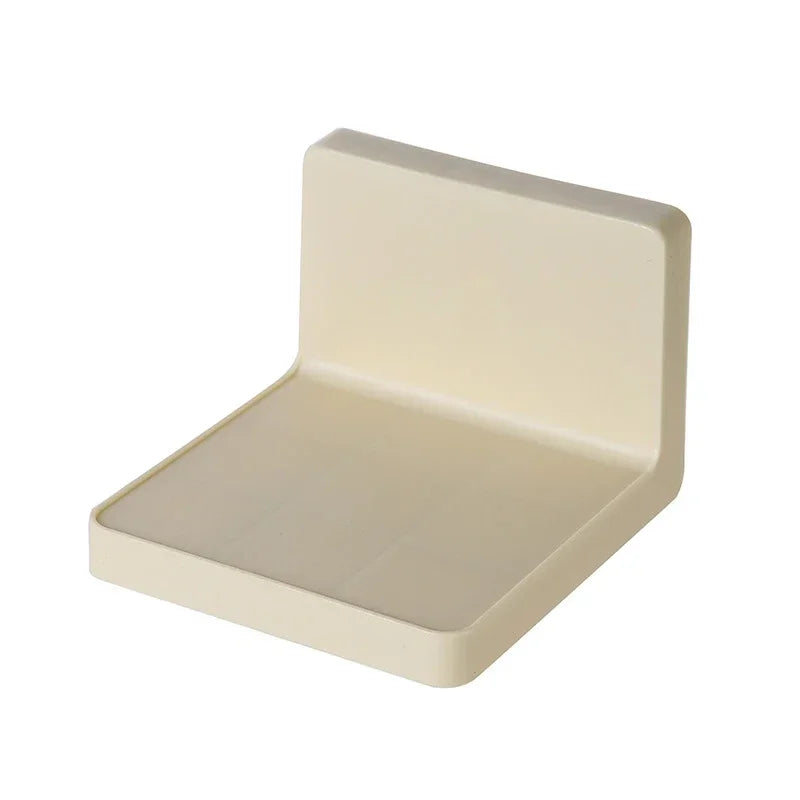 Small Adhesive Wall Shelf for Bedroom Jewellery and Cosmetics Yellow