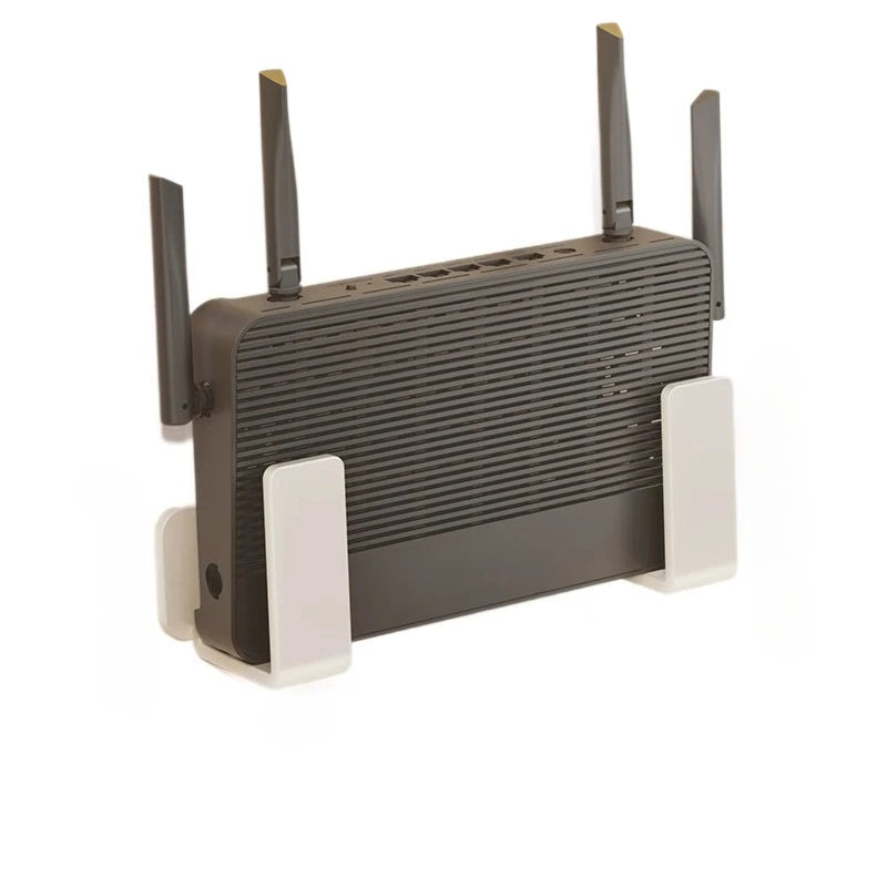 Metal Wall Mounted Router Brackets for Bedroom Device Storage WHITE