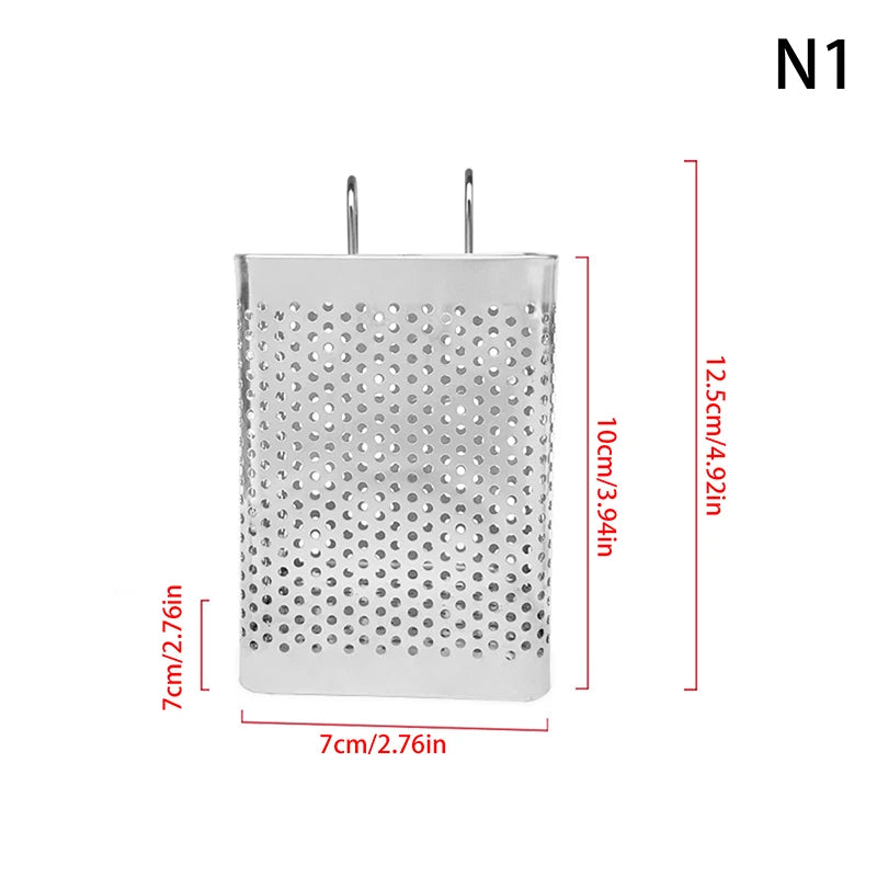 Stainless Steel Cutlery Drainer with Hanging Hooks for Kitchens 1
