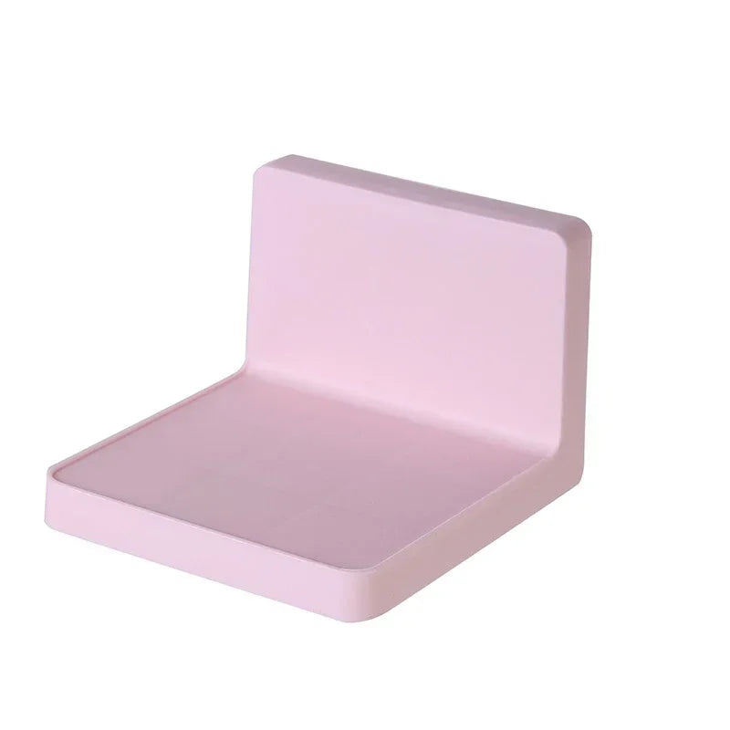 Small Adhesive Wall Shelf for Bedroom Jewellery and Cosmetics Pink