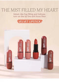 6-Color Matte Lipstick: Velvet Lip Color, Smooth, Waterproof, Long-Lasting Color Lip Makeup