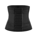 7-Bone Waist Trainer Corset Shapewear Women 6-Row Hook and Eye Closure Double Tummy Control Breathable Body Shaper black