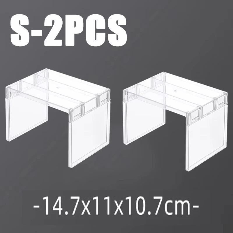 Kitchen Cupboard Shelf for Tidy Dish and Spice Storage Not scalable-S-2PCS