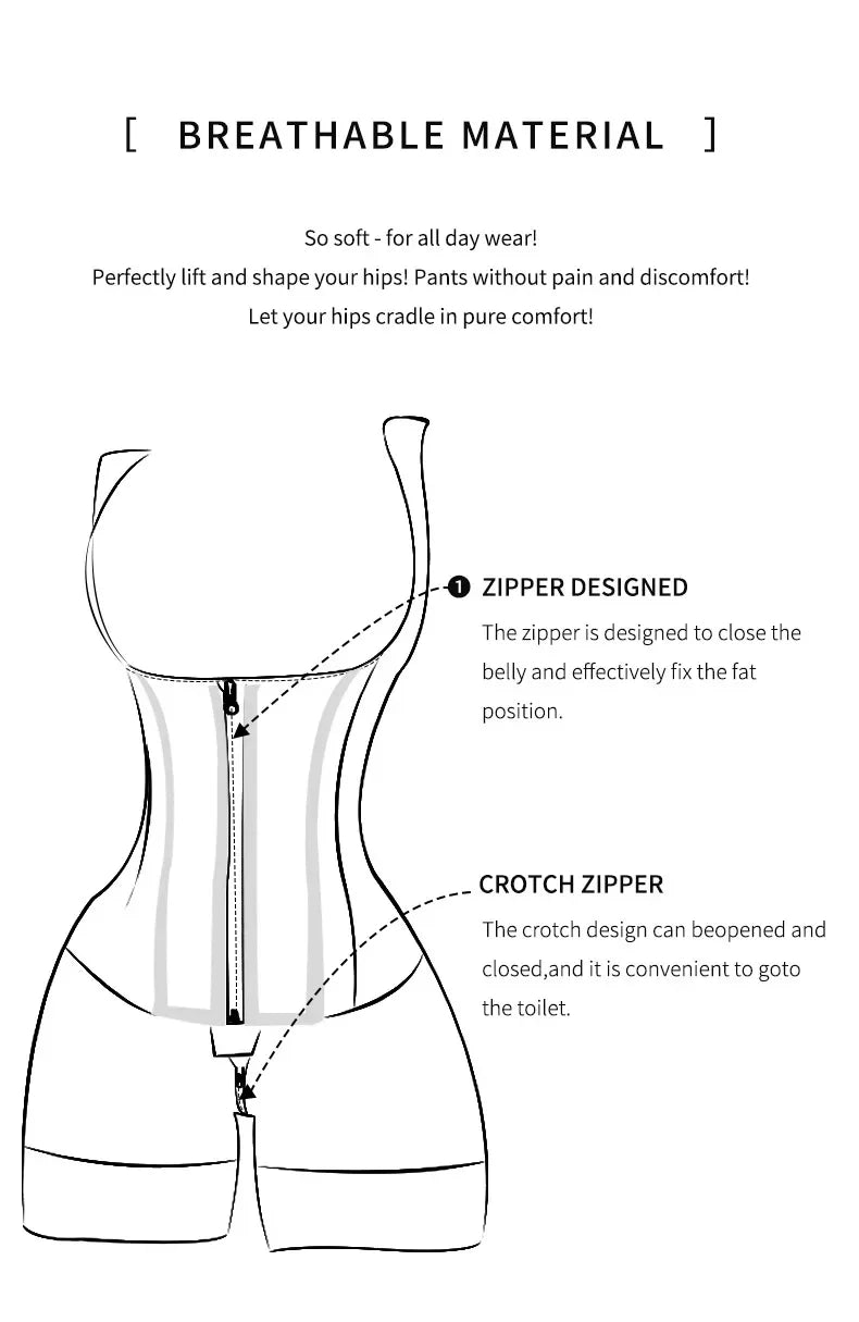 Body Shaper Women Colombian Fajas Shapewear Bodysuit 9-bone High Compression Girdles Double Tummy Control Full Body Open Crotch