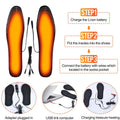 USB Rechargeable Heated Insoles Size 35-46 DIY Customizable Electric Heated Shoes Pad for Outdoor Skiing Winter Foot Warmers