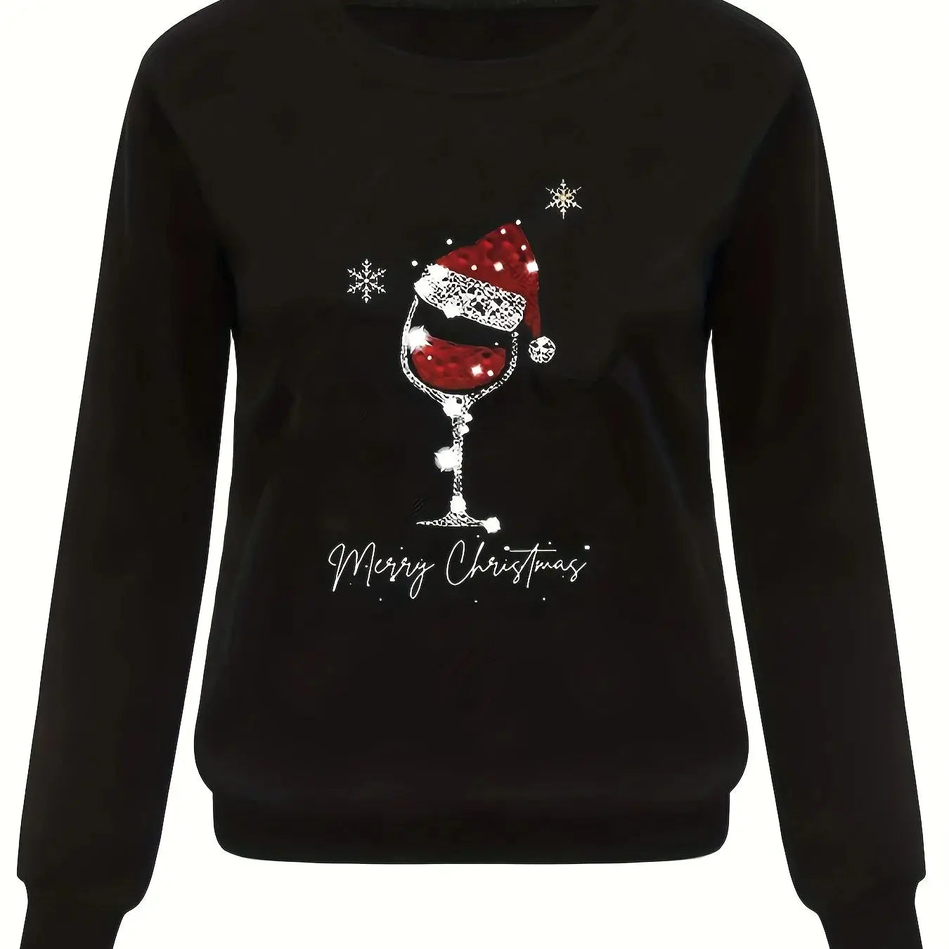 Women's Vintage Christmas Print Loose Sweater – Long Sleeve Autumn/Winter Knit Top | Trendy Casual Streetwear Pullover