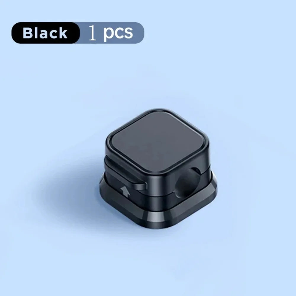 Magnetic Desk Cable Holders for Charging and Audio Leads 1PCS Black