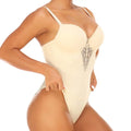 Fajas Colombianas Underwear Body Shapers Women Shapewear Bodysuit Sexy Lace Open Crotch Lingerie V-collar with Bras