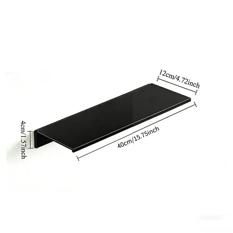 Aluminium Floating Wall Shelf No Drill for Books, Plants and Decor