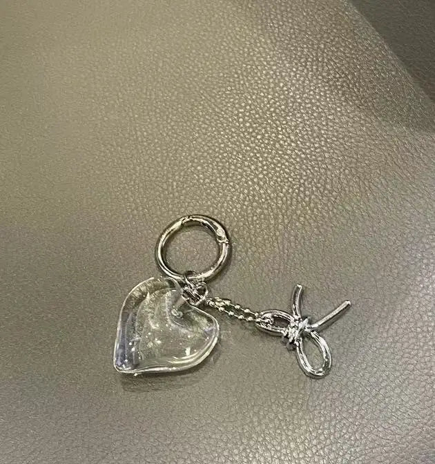 Keychain Y2K Red Heart-shaped Pearl Valentine Day Gift New Design Spurse Bag Charms Car Goth Vintage Cute Keychain Accessorie