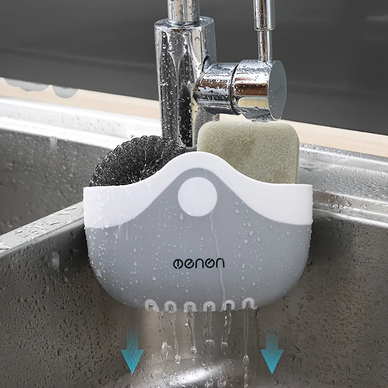 Plastic Sink Caddy with Drainage for Sponges and Scrubbers