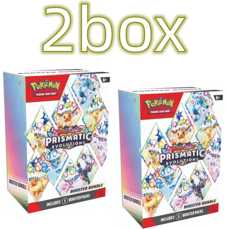 Pokemon Card v10 Booster bundle Destined Rivals Prismatic Evolutions Scarlet Violet 151 English Booster Transaction Cards Gifts 2box 4