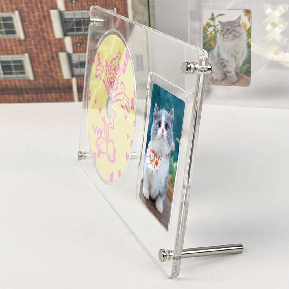 Acrylic Display Frame for CDs and Photocard Desk Displays