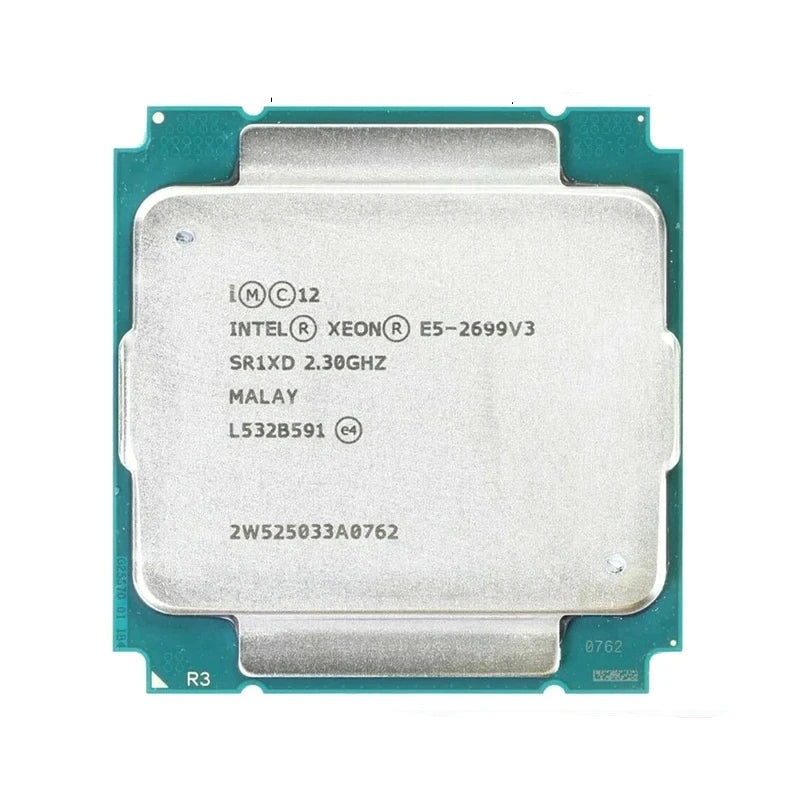 Intel Xeon processor with specifications on a white background