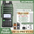 BaoFeng M-13 PRO V1 V2 High Power Multi Band Walkie Talkie Type-C Charger Long Range Upgraded UV-13 PRO V1 V2 Ham Two Way Radio - Dicrodelights