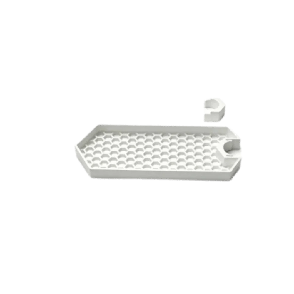 ABS Shower Pole Storage Tray with Honeycomb Drainage Base White