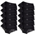 1/5/10Pcs Seamless Women Hollow Out Panties Set Underwear Comfort Lace Briefs Low Rise Female Sport Panty Soft Lady Lingerie black-10pcs As shown