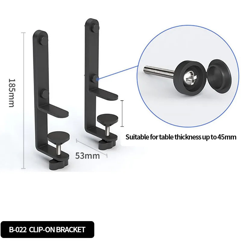 Pegboard Combination Desktop Storage Kit, Vertical and Clip-Type Pegboard Display Panels, Suitable for Home Office Storage. BClip-onBracket2pcs