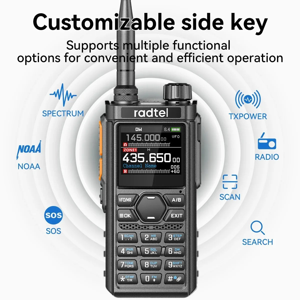 Radtel RT-910B Bluetooth App Programing and Noise Reduction Ham Radio 45-59Mhz TX RX Walkie Talkie Air Band NOAA Police Marine