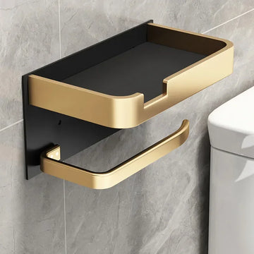 Aluminium Wall Mounted Toilet Roll Holder and Shelf Options