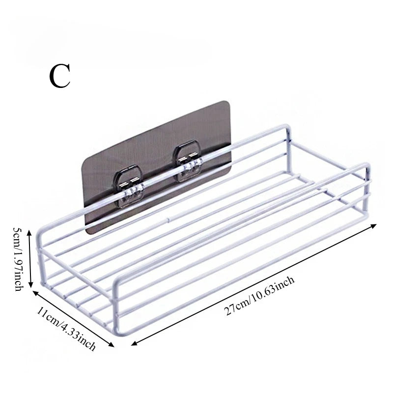 Cabinet Door Storage Rack for Kitchen Wraps and Bottles C white