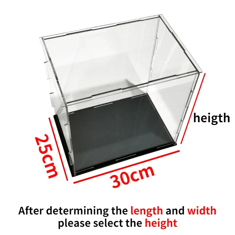 Clear Acrylic Display Box for Models and Figure Collections 30x25cm