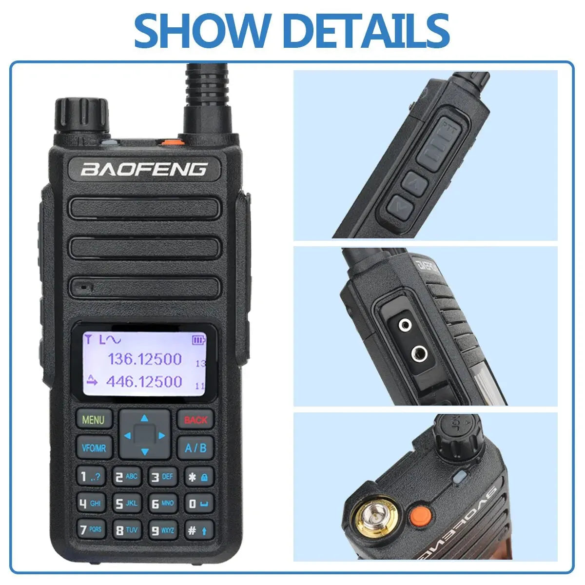 Baofeng DR 1801 Dual Band DMR Walkie Talkie Digital Two-Way Radio - Dicrodelights