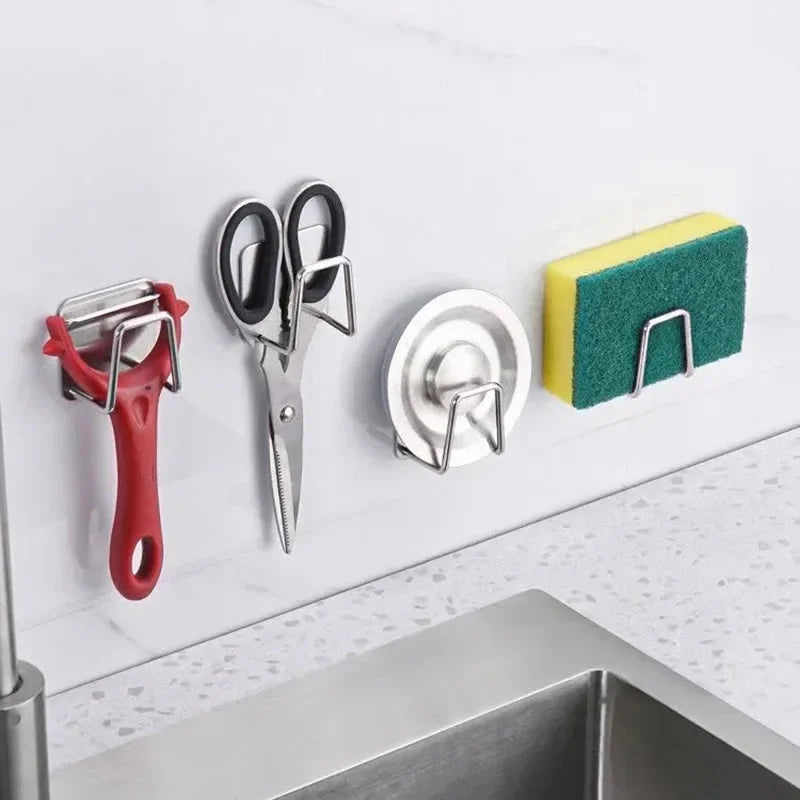 Stainless Steel Wall Mounted Pot Lid Rack for Kitchen Storage