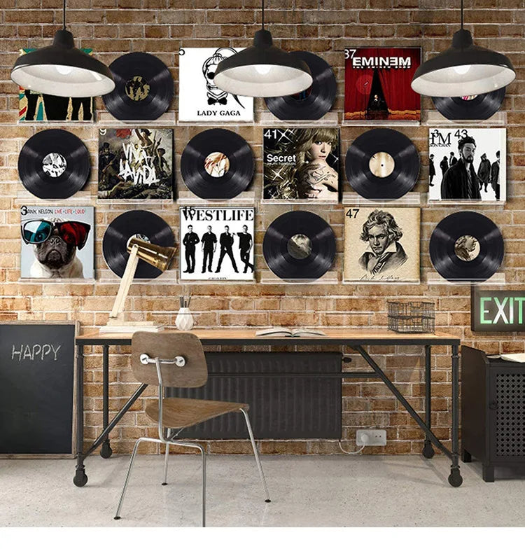Acrylic Record Shelf for Wall Mounted Album Cover Displays