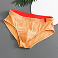 1/3PCS Men Briefs Mid Waist Elastic Soft Breathable Anti-septic U Convex Striped Solid Color Casual Men Underpants underwear men