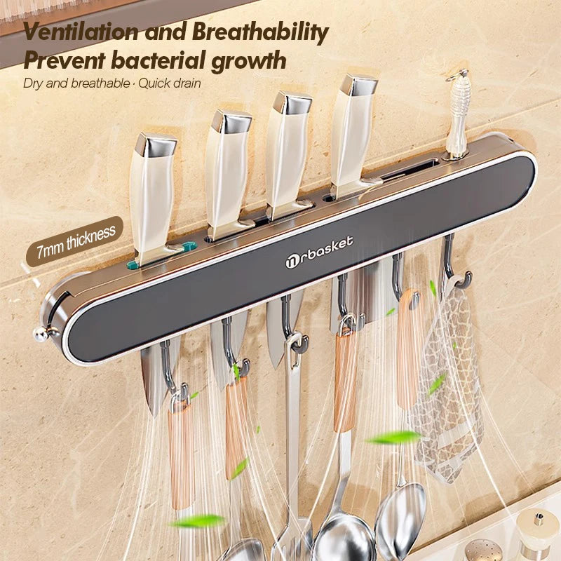 Kitchen Shelf Multifunctional Storage Rack Wall Mounted Non Perforated Suction Cup Household Storage