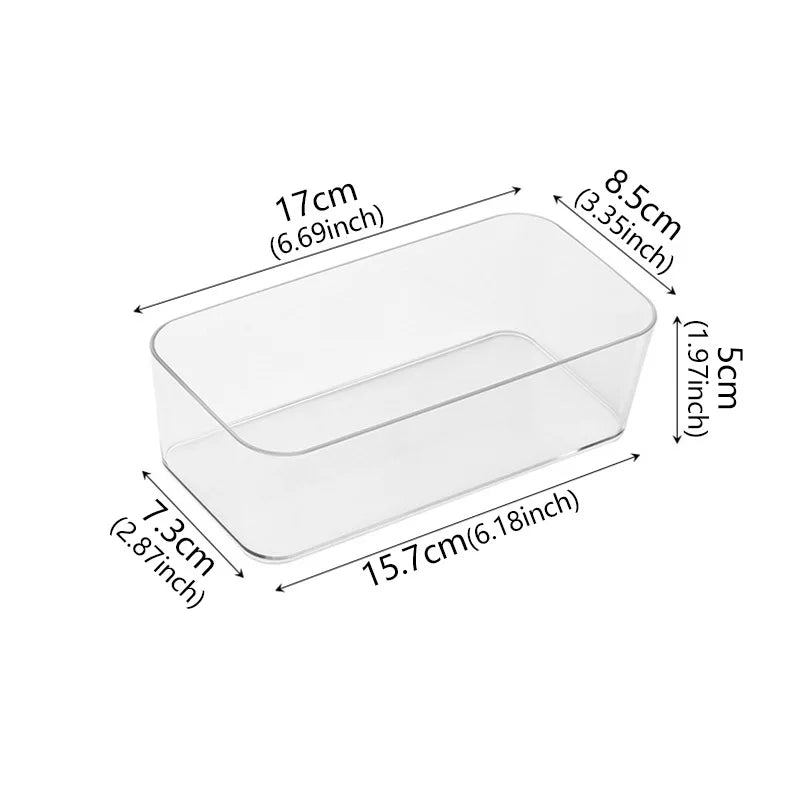 Clear Plastic Drawer Organiser for Makeup Jewellery and Pens M
