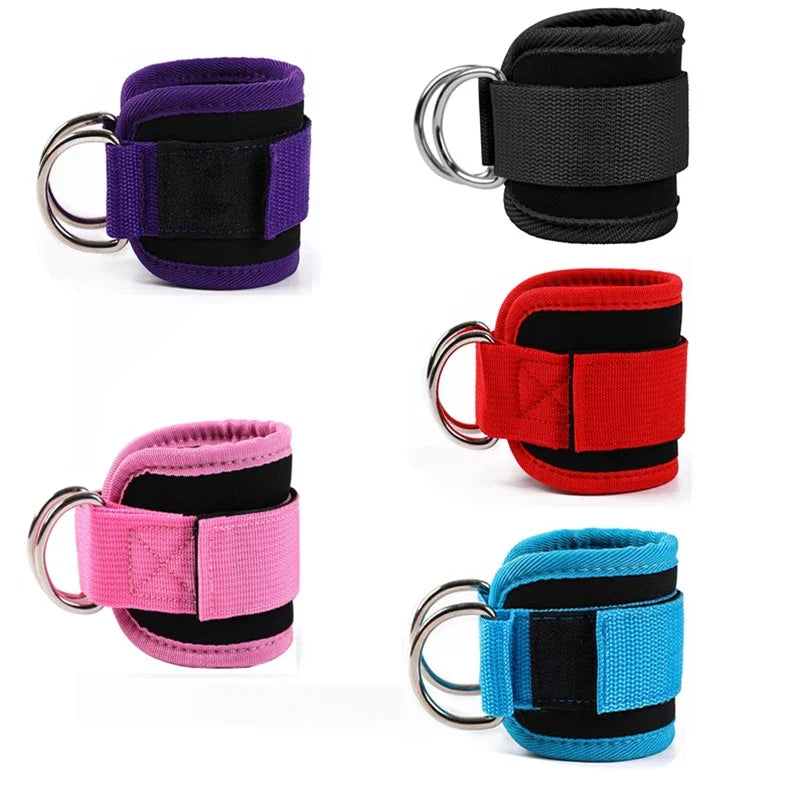 1/2/4Pcs Cable Ankle Straps Double D-Ring Adjustable Ankle Cuffs Gym Workouts Glutes Legs Strength Training Brace Support Sport 4pcs-6