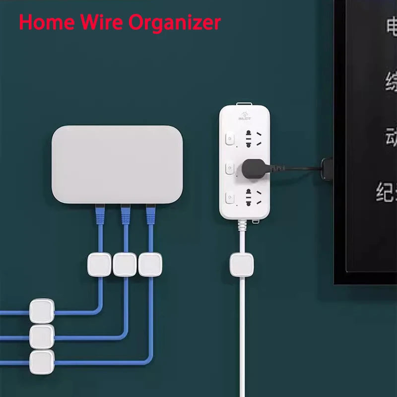 Adhesive Magnetic Plastic Cable Clips for Desk Storage