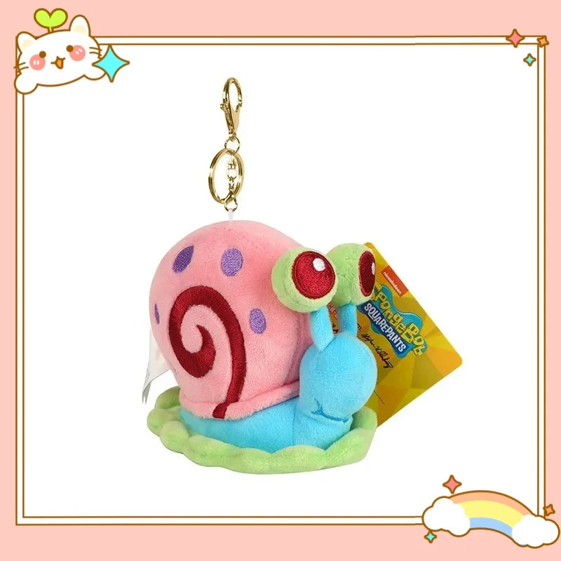 8inch/4inch SpongeBob Patrick Star Gary Squidward Tentacles Plush Dolls Small Pendant Bag Hangings Christmas Birthday Gi 16-8.5cm