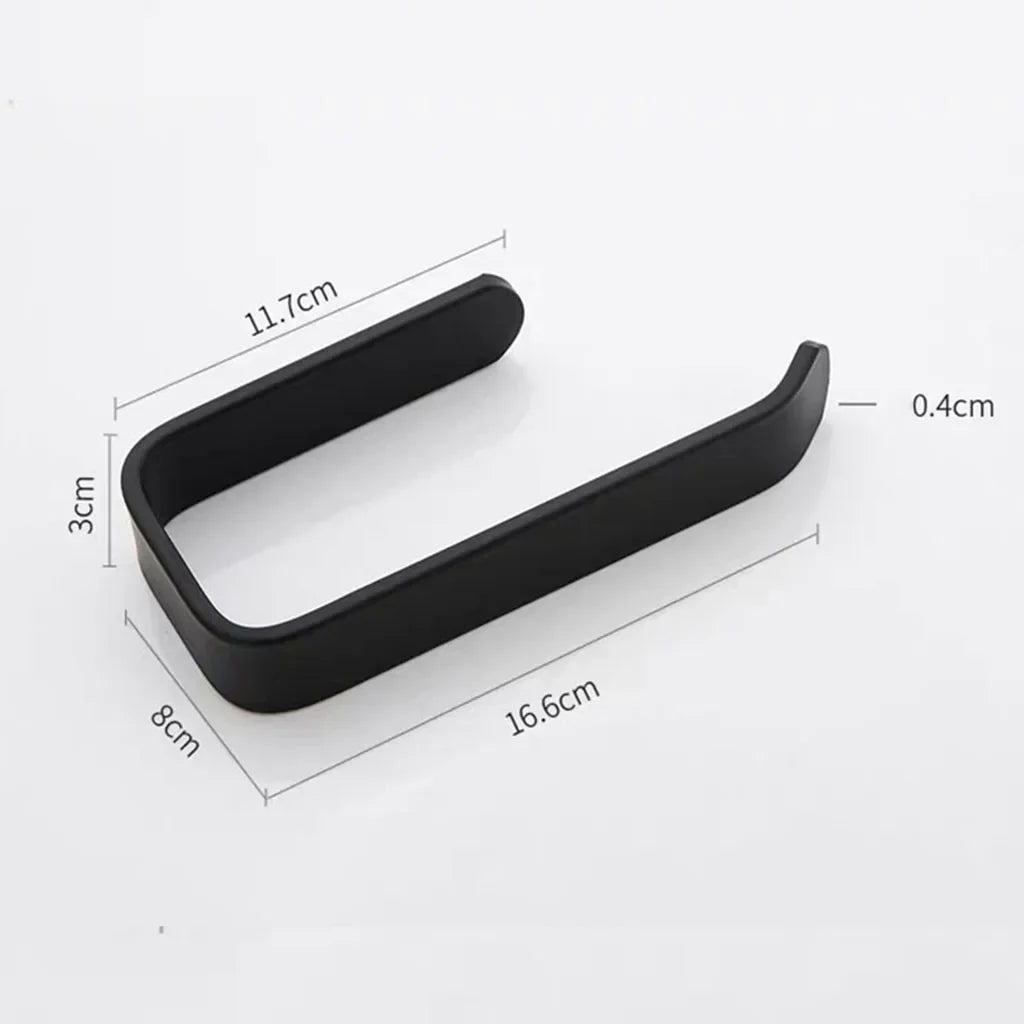 Acrylic Wall Mounted Toilet Roll Holder in Black or White