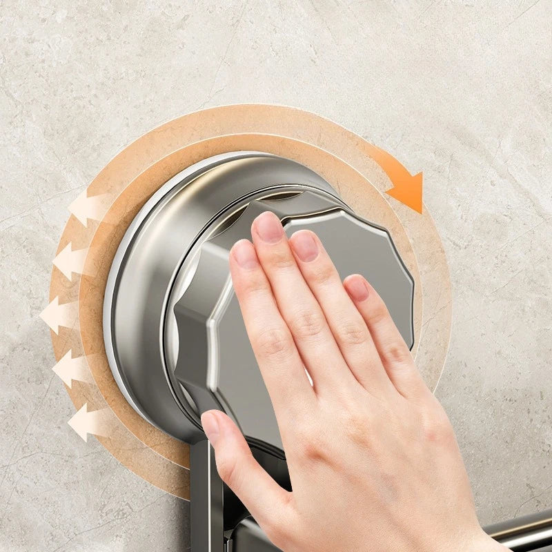 Aluminum Kitchen Organizer Hook Wall Mounted Double Pole Spatula Storage Rack 50/60/40/30cm Non Punching Pot Lid Rack